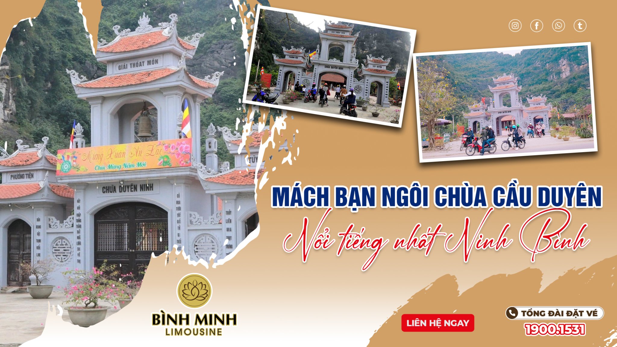 Đi cùng Bình Minh Limousine đến ngôi chùa cầu duyên nổi tiếng nhất Ninh Bình